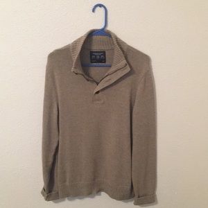 Beige American Eagle 3/4 Button/Zip Up